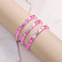 Nébuleuse rose | Argent sterling .925 | Bracelet galets de verre galaxie